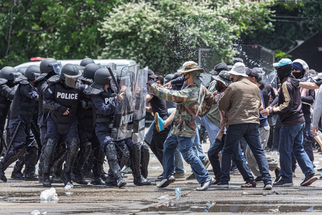 A group of protestors.